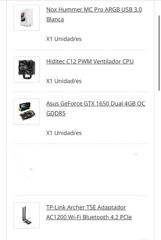 PC Completo Montado - hecho por piezas