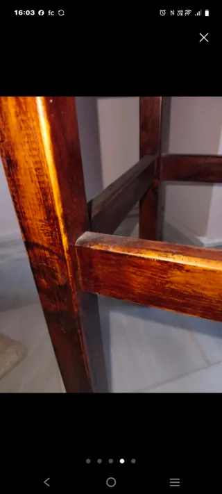 Taburete madera maciza