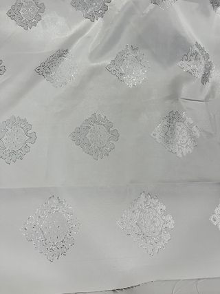 Scampolo tessuto Damascato 1,50X3,00 Bianco Lurex