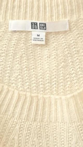 Maglione Uniqlo Lana Panna Taglia M