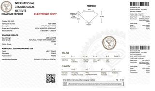 Diamante Ovalado 5,06Ct color Fancy Verdoso oscuro