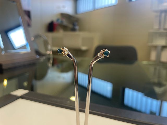 Pendientes Oro 18k Topacio Azul