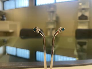 Pendientes Oro 18k Topacio Azul