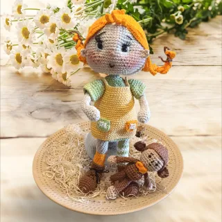 Muñeca Amigurumi Pippi Calzaslargas Crochet