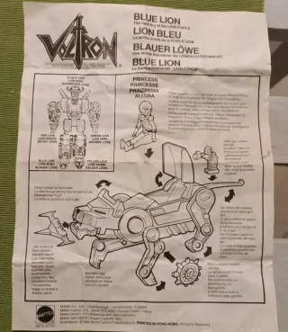 Istruzioni Voltron Lion Force