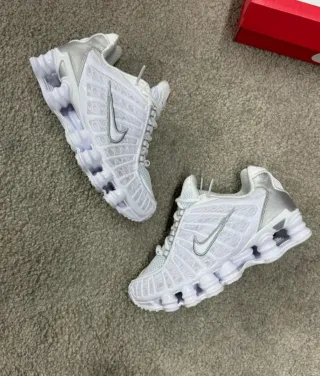 Nike Shox TL Blancas Plata Nuevas