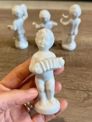 Statuine Angeli Vintage Puttini Ceramica