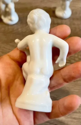 Statuine Angeli Vintage Puttini Ceramica