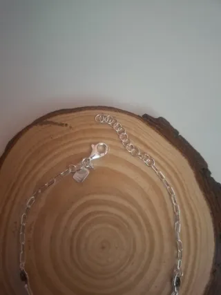 Pulsera chapa plata y onix