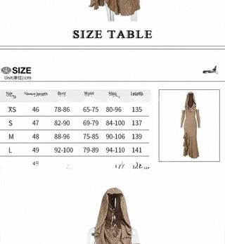 Vestido estilo Dune Talla Únic