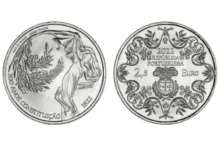 Portugal 2022 moneda 2,5€ Constitución de 1822