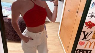 Top halter rojo Pull&Bear