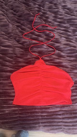 Top halter rojo Pull&Bear