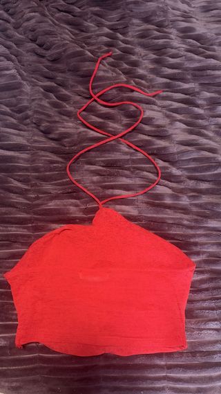 Top halter rojo Pull&Bear