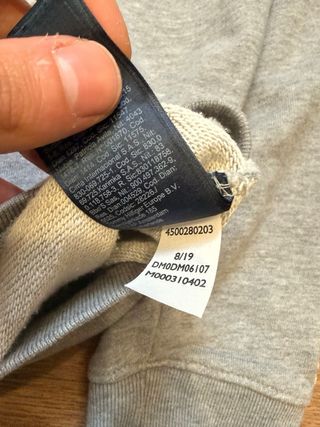 Felpa con cappuccio Tommy Jeans grigia con zip M