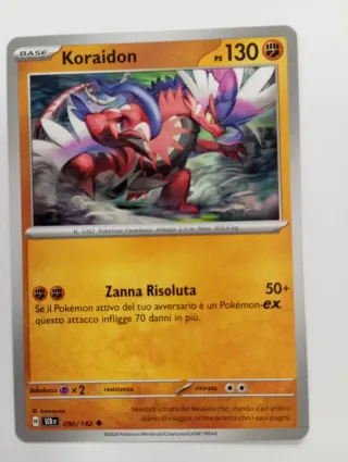 Carta Pokémon Koraidon Base 130 PS CARTA ORIGINAL