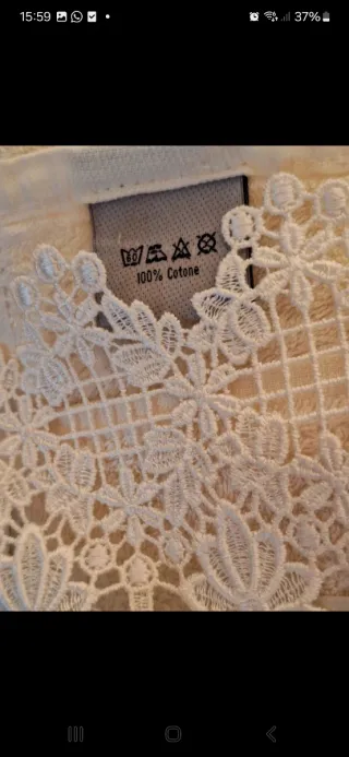 Set Asciugamani Pizzo Vintage Cotone