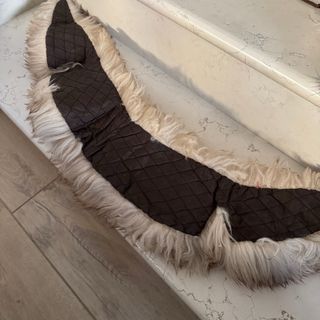 Accessorio collo pelliccia beige/marrone