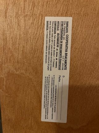 Somier Metálico con Láminas de Madera