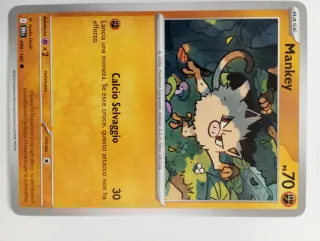Carta Pokémon Mankey Base 090/182 CARTA ORIGINAL