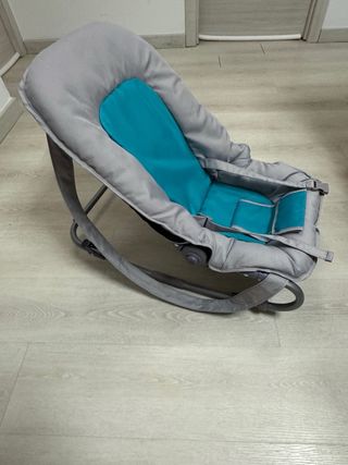 Hamaca para bebé gris y turquesa