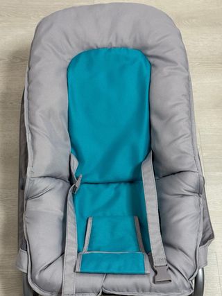 Hamaca para bebé gris y turquesa