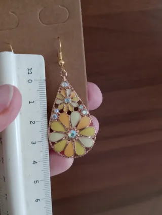 Orecchini pendenti boho vintage fiori a  goccia