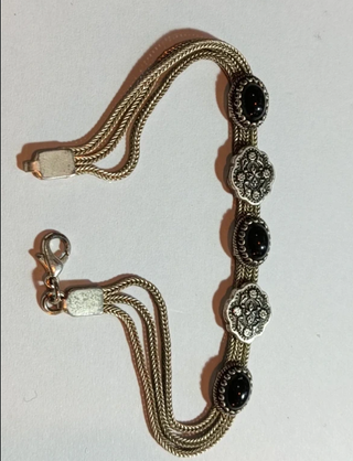 Bracciale vintage argento 925 e onice