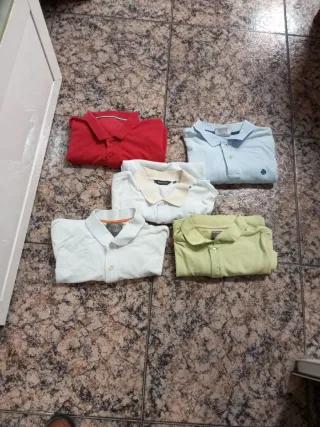Lote 5 Camisetas Manga Corta Hombre. Polos.