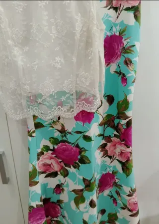 Conjunto fiesta floral blanco