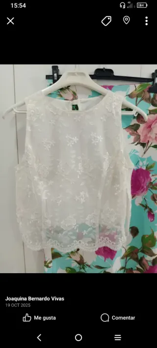 Conjunto fiesta floral blanco