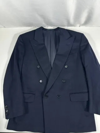 Americana Zegna Azul Doble Botonadura