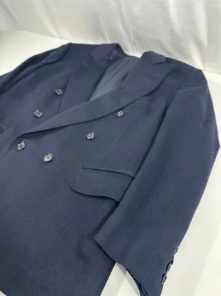 Americana Zegna Azul Doble Botonadura