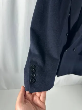 Americana Zegna Azul Doble Botonadura