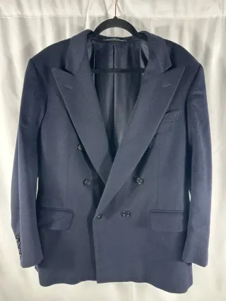 Americana Zegna Azul Doble Botonadura
