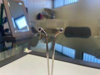 Pendientes Oro Blanco 18K Zafiro Azul