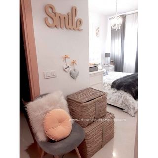 Baúl de esparto natural con tapa