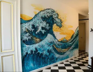 Decorazioni murales interni ed esterni.