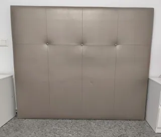 Cabecero cama polipiel beige