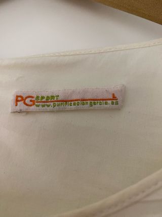 Blusa Purificación García Blanca y Dorada