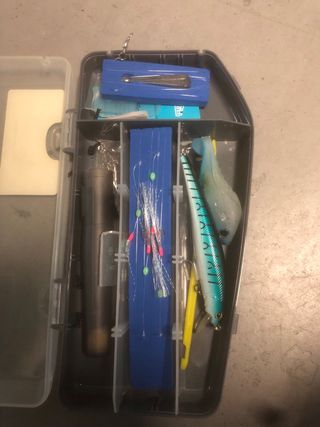 Caña de pescar con carrete