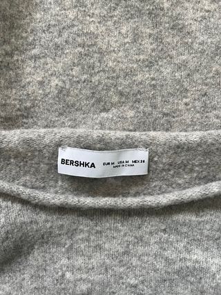 Jersey Bershka gris mujer talla M