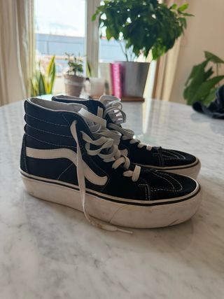 Vans plataforma negras