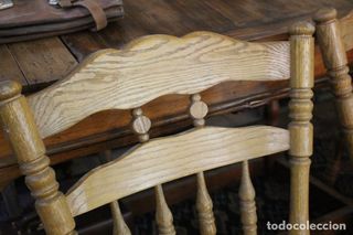 2 Sillas Coloniales Roble Americano. Años 60