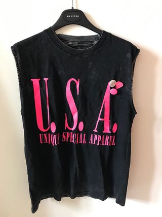 Camiseta sin mangas Newton U.S.A. rosa