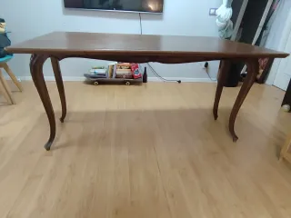 Mesa consola antigua madera tallada