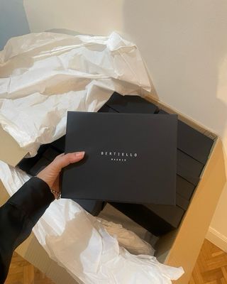 Bolso BERTIELLO Negro Piel Hecho en Italia