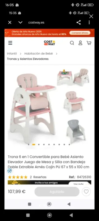 Trona evolutiva para bebé