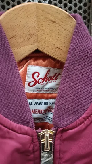 Cazadora bomber chica Schott Roja