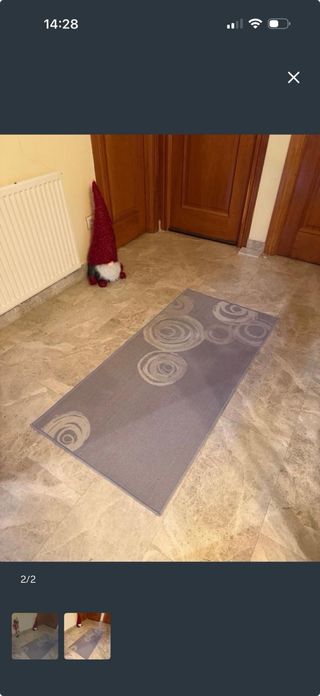 2 Alfombras Gris y Blanco